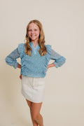Katie Top in Whimsey Teal by PLEAT