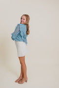 Katie Top in Whimsey Teal by PLEAT