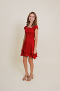 The Sage Dress in Red by Miss Behave