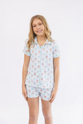 Girls Love Blooms Here Shorts Sleep Set