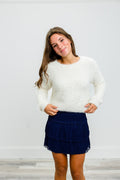 Teen Pammy Sweater by Katiej NYC - Cream, Black, Pink
