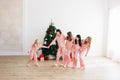 Kids Coquette Candy Cane Satin PJ Set