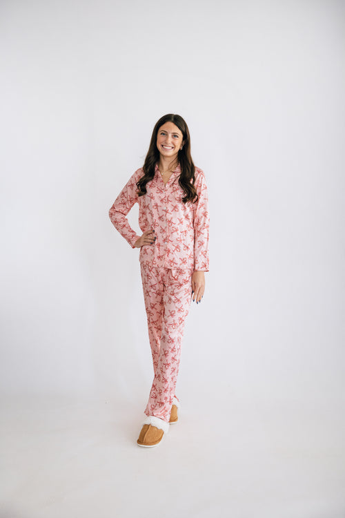 Coquette Candy Cane Satin PJ Set