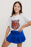 Game Day Sequin Tiger Face Top