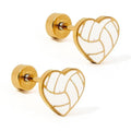 Volleyball Screwback Earring by Linny Co