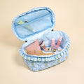 Glam & Go Quilted Cosmetic Bag in Oh So Fancy Blue