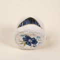 Dainty Blue Floral Sherpa Pouch