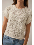 The Lilah Crochet Short Sleeve Sweater