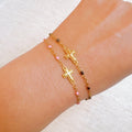 Dainty Dots Cross Chain Bracelet