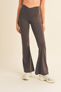 High Waist Cross Over Flare Legging