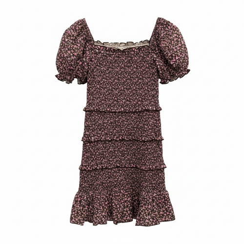 Katie J Juniors Laila Dress in Espresso Floral