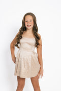 Girls Gianna Dress in Champagne by Katie J NYC