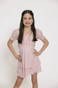 Girls Delilah Dress in Pink by Katie J