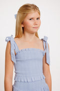 Girls Emerson Dress in Baby Blue by Katie J NYC