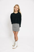 The Rachel Skort in Black and Grey Checkered  by Cheryl Creations