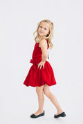 Flowers By Zow Red Satin Bow Dress