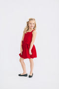 Flowers By Zow Red Satin Bow Dress