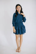 Harriett Dress in Dark Teal by PLEAT