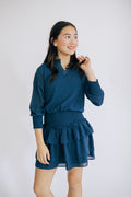 Harriett Dress in Dark Teal by PLEAT