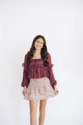 Zara Smocked Floral Skirt