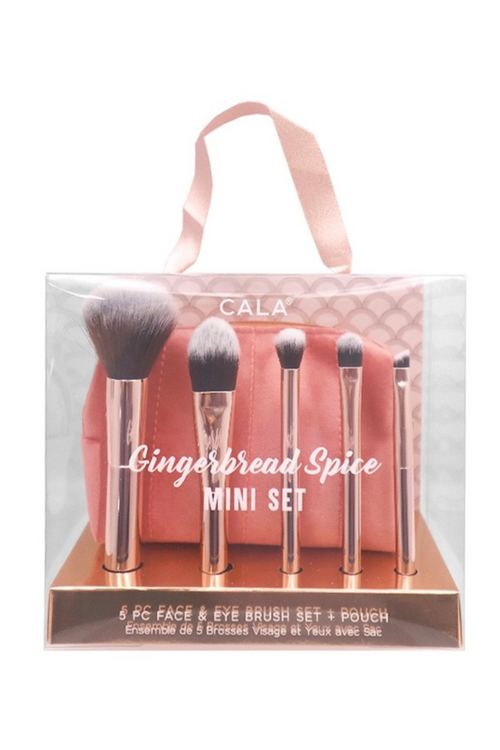 Gingerbread Spice Makeup Brush & Pouch Set