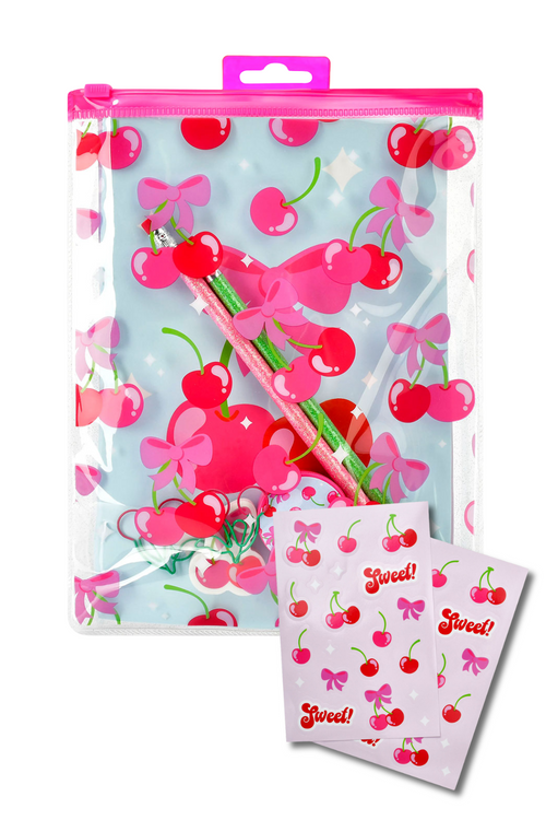 Cheerful Cherries Stationary Set