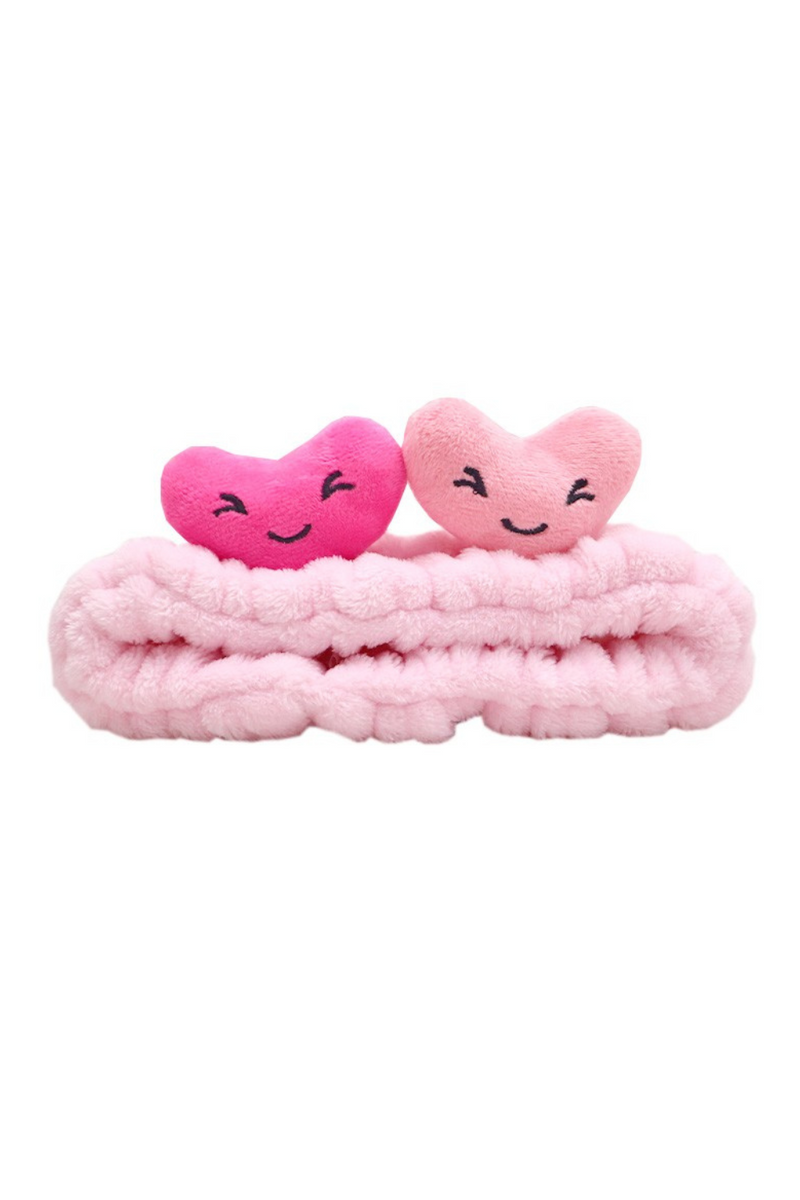 Pink Heart Plush Get Ready Headband