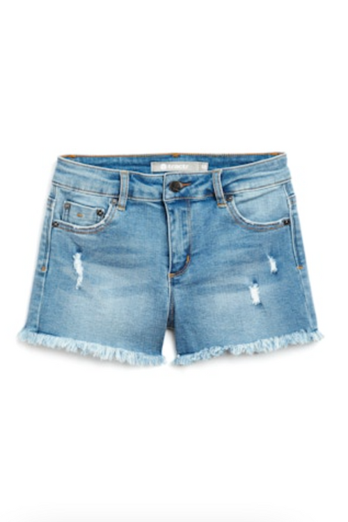 Brittany Fray Shorts in Indigo