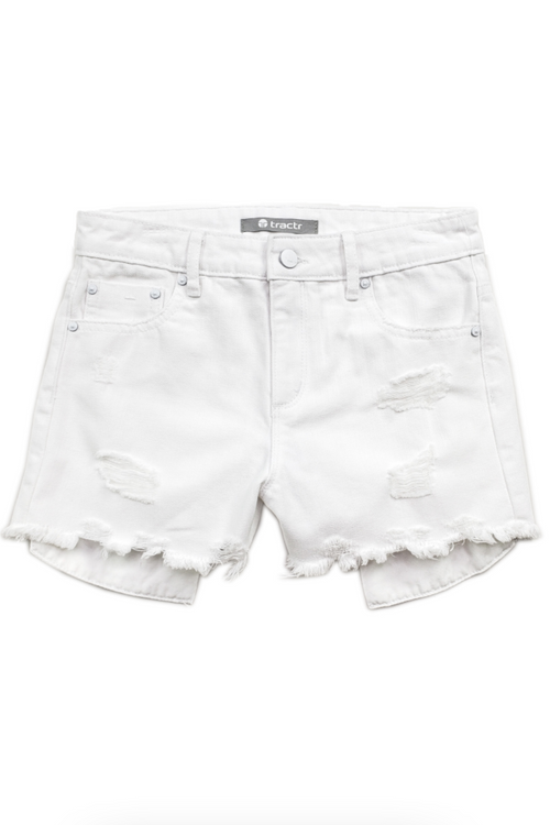 Tween Weekender Shorts in White by Tractr Girls