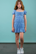 The Raquel Dress in Blue by Miss Behave