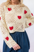 Heart Crochet Sweater