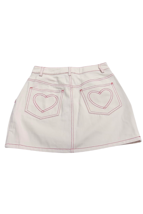 Heart Stitch High Waist Skirt