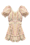 Juniors Delilah Dress in Shabby Floral Stripe by Katie J NYC