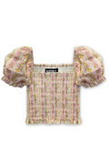 Juniors Marlee Top in Shabby Floral Stripe by Katie J NYC