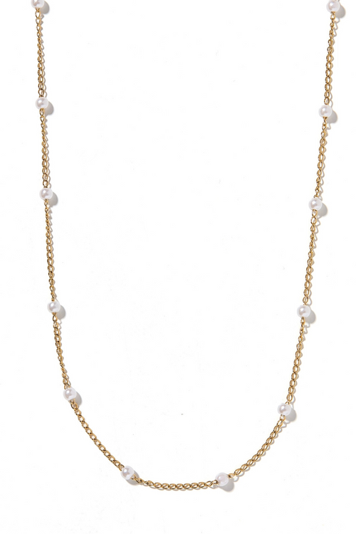 Dabney Necklace in Pearl by Linny Co