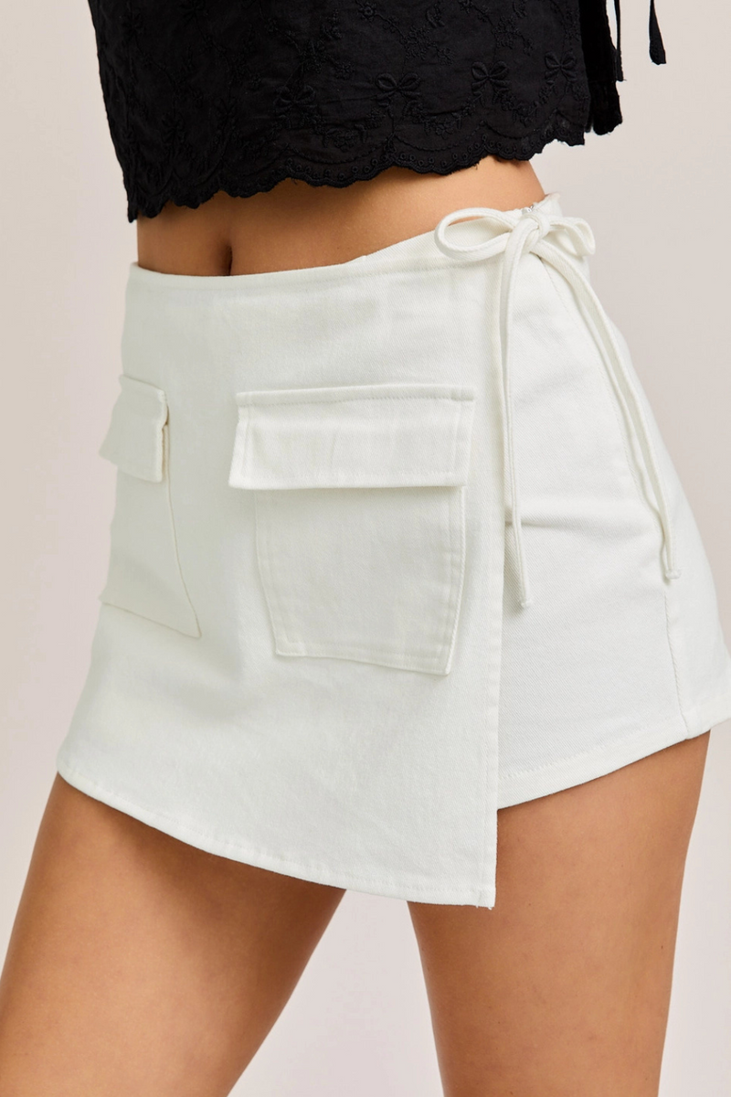 Pocket Detail Wrap Shorts