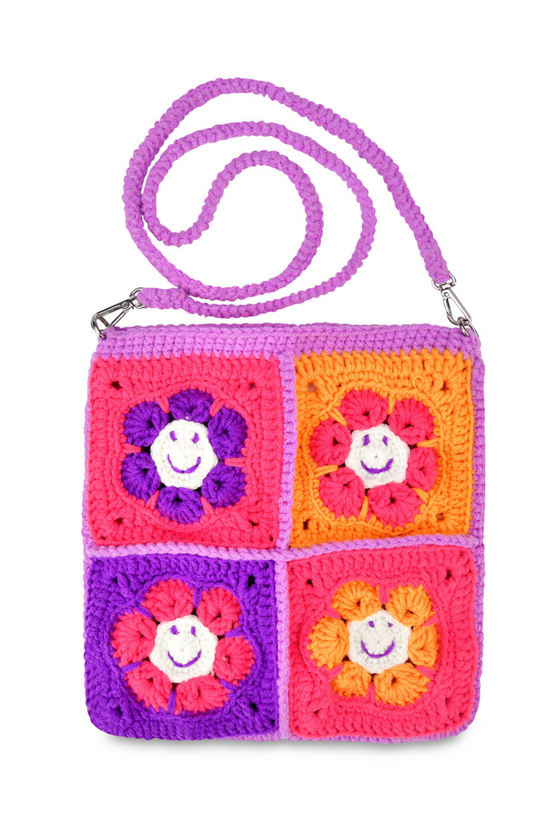 Groovy Smiles Crochet Bag by iScream