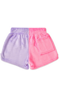 Groovy Smiles Color Block Plush Shorts by iScream