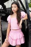 Tween Brooke Skirt in Baby Pink by Katie J NYC