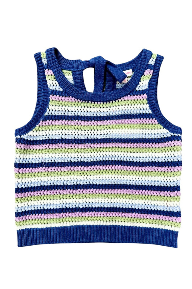 Blue Waves Crochet Tank by Design History