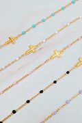 Dainty Dots Cross Chain Bracelet