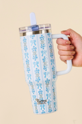 Blue Bows 40 oz Lifestyle Flip Straw Tumbler