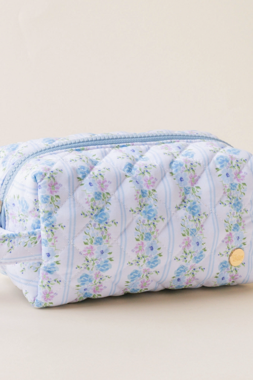 Essentials Quilted Cosmetic Pouch