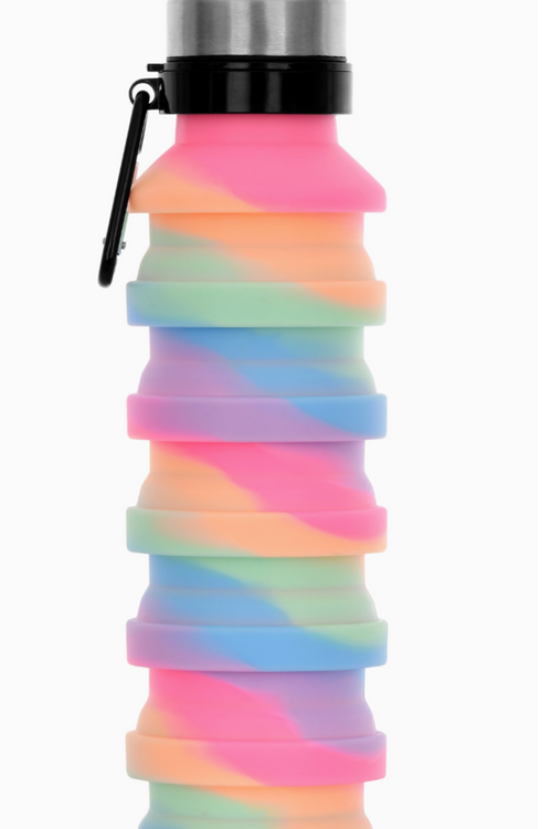 Happy Stripe Collapsible Water Bottle