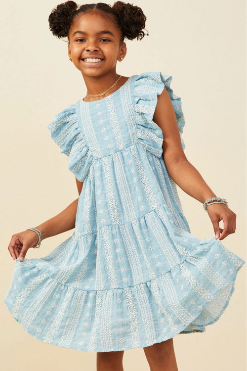 Charlotte Ruffled Eyelet Dress