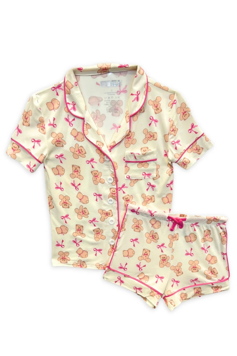 Juniors PJ Set by Katie J in Teddy Bears
