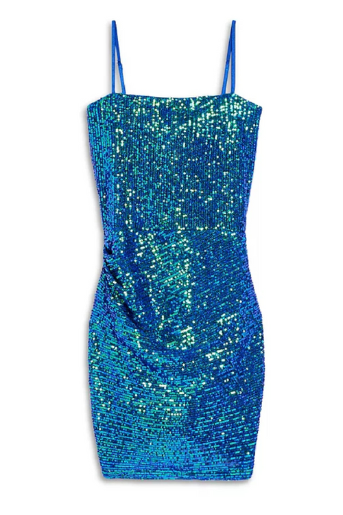 Girls Maddy Dress in Ocean Blue by Katie J