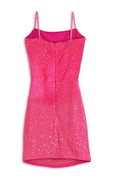 Juniors Maddy Dress in Neon Pink by Katie J