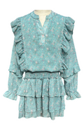 Campbell Dress in Whimsey Teal by PLEAT
