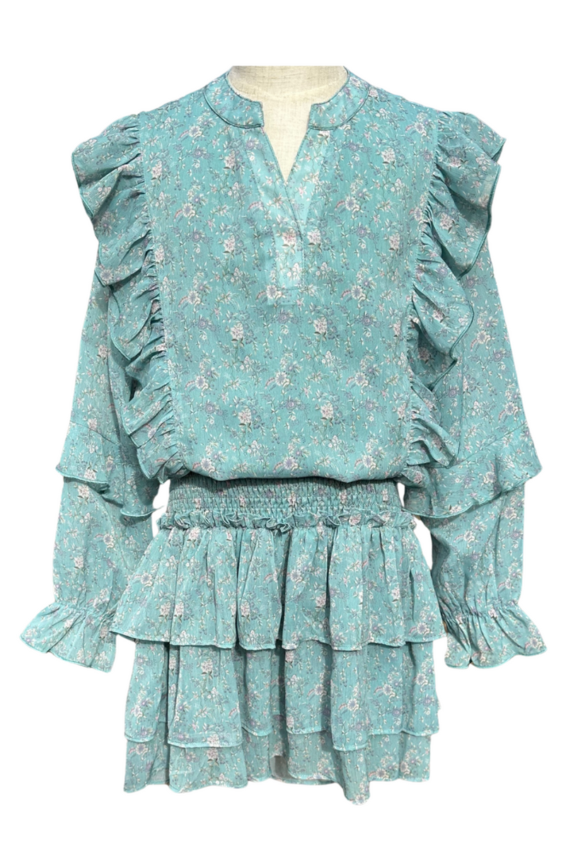 Campbell Dress in Whimsey Teal by PLEAT